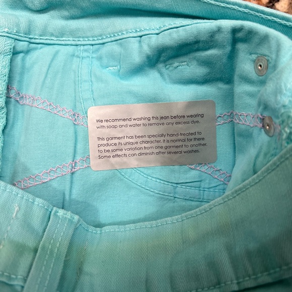 *NWT* Not Your Daughters Jeans Skinny Slimming Fit Aqua Jeans, size 10P - Picture 9 of 12